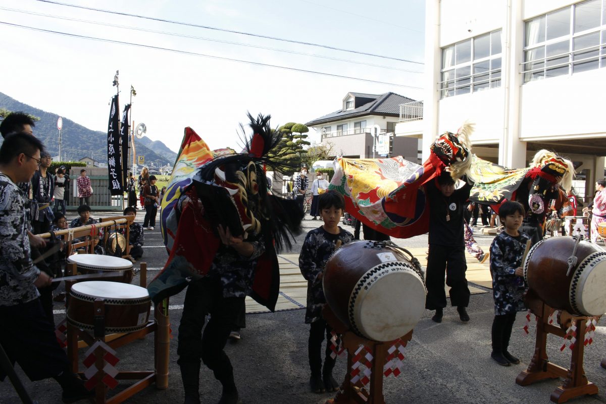 2019年 第35回四箇地区文化祭 山階一斉演舞 上小原獅子組 本村獅子組 北山獅子組