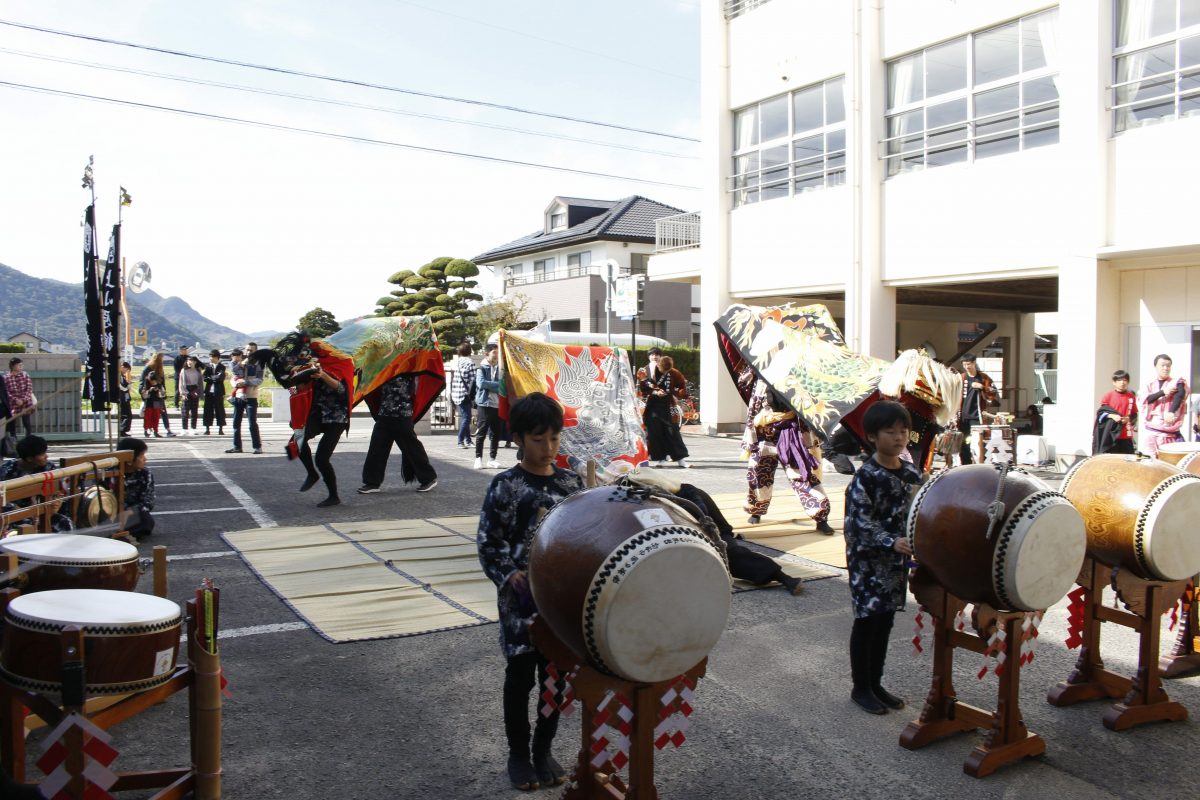 2019年 第35回四箇地区文化祭 山階一斉演舞 上小原獅子組 本村獅子組 北山獅子組