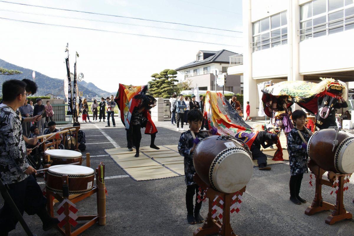 2019年 第35回四箇地区文化祭 山階一斉演舞 上小原獅子組 本村獅子組 北山獅子組