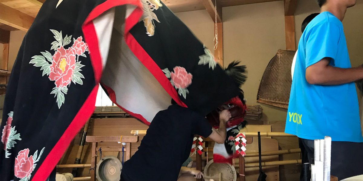 2019年 多度津町山階・当屋 秋祭り 道具出し 上小原獅子組