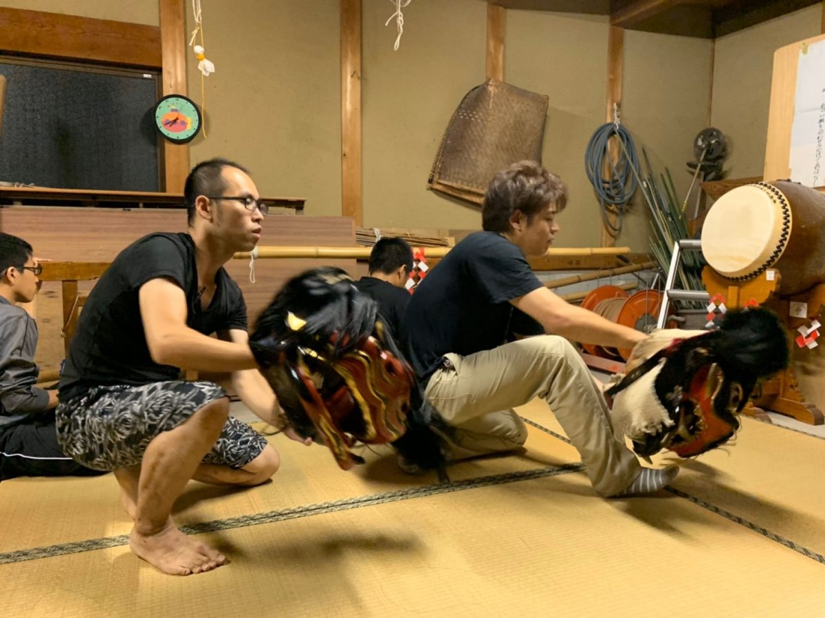 2019年 多度津町山階・当屋 ヨナラシ 上小原獅子組