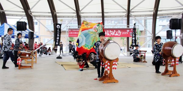 獅子舞王国さぬき2019 大型テント内ステージ 上小原獅子組