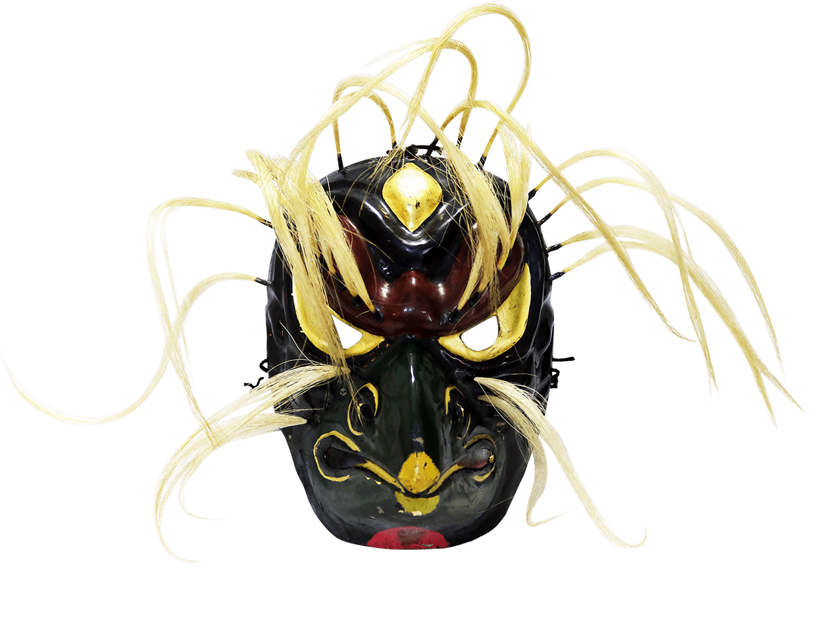 烏天狗の面（ダカの面） 上小原獅子組
