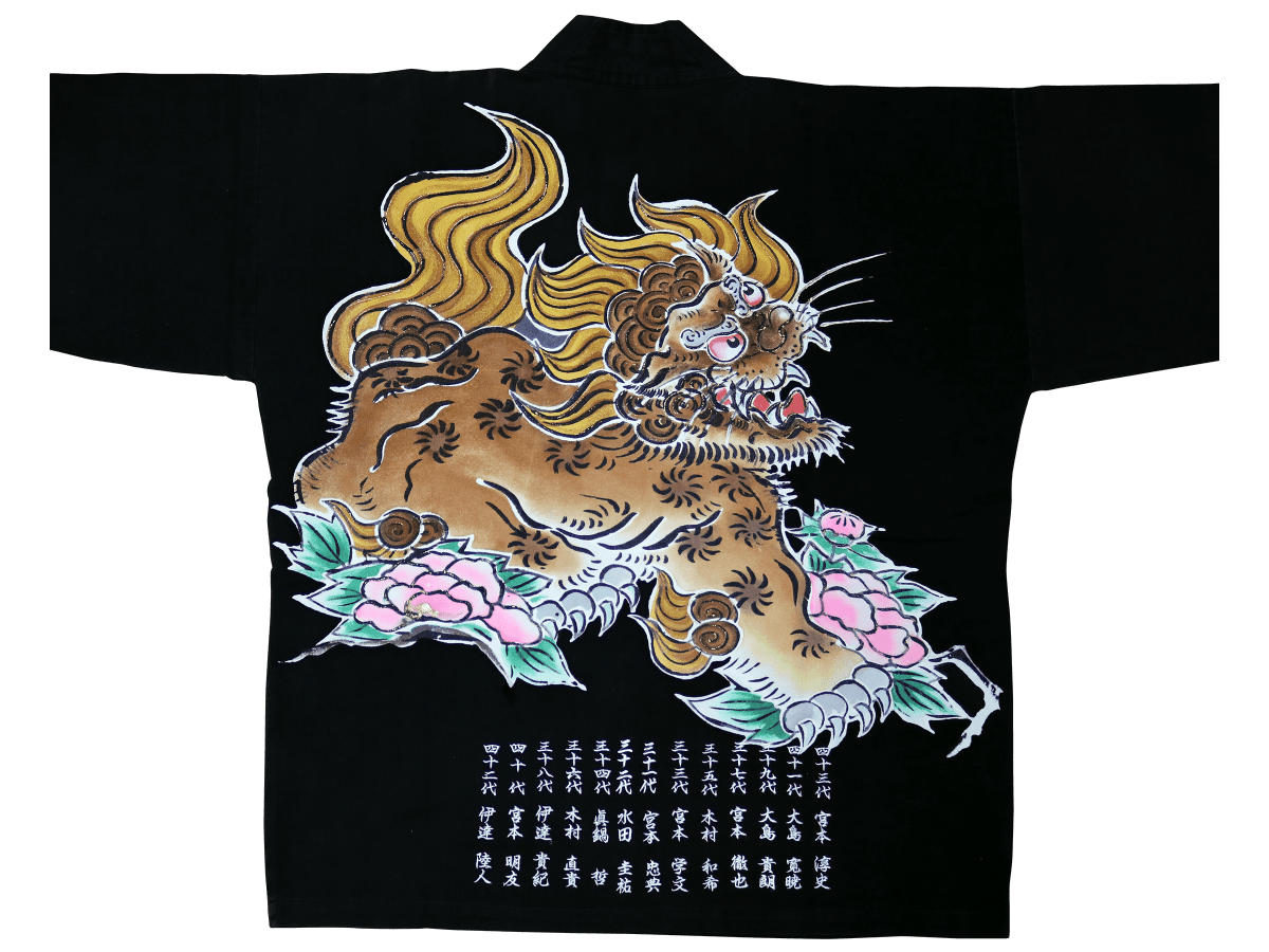 頭法被(背) 上小原獅子組
