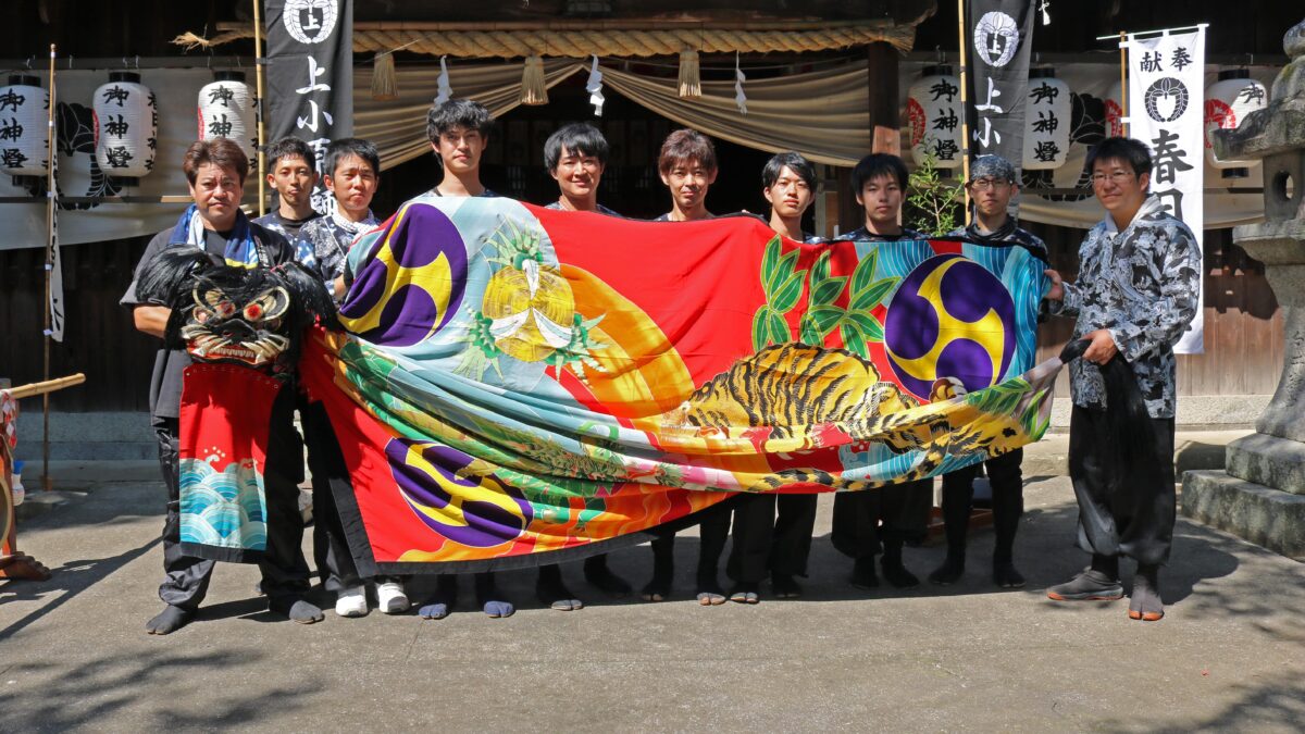 2022年 多度津町山階・春日神社 自主奉納 記念 集合写真 上小原獅子組