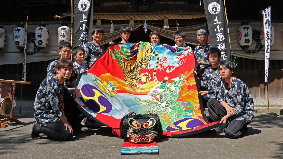 2022年 多度津町山階・春日神社 自主奉納 記念 集合写真 上小原獅子組