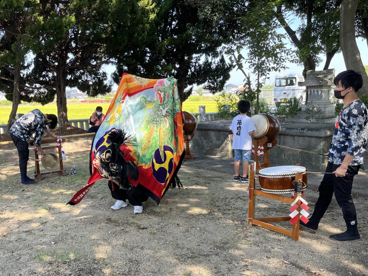 2022年 多度津町山階・春日神社 自主奉納 若宮 上小原獅子組