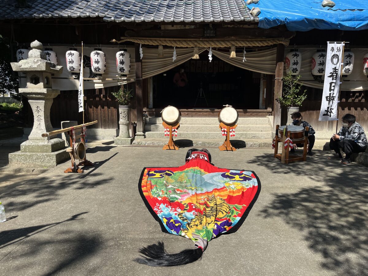 2022年 多度津町山階・春日神社 自主奉納 記念 上小原獅子組