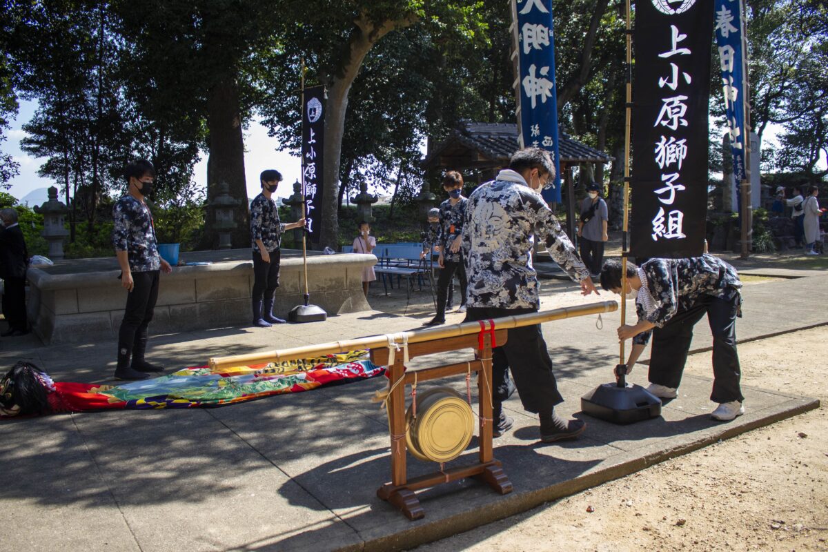 2022年 多度津町山階・春日神社 自主奉納 記念 上小原獅子組