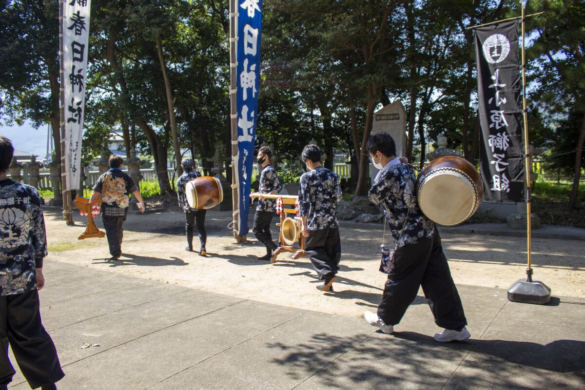 2022年 多度津町山階・春日神社 自主奉納 記念 上小原獅子組