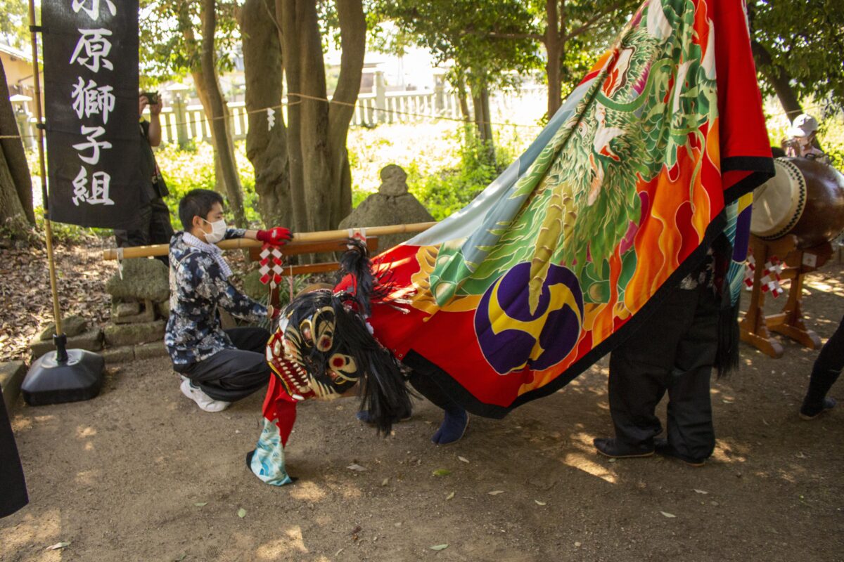 2022年 多度津町山階・春日神社 自主奉納 龍王宮 上小原獅子組