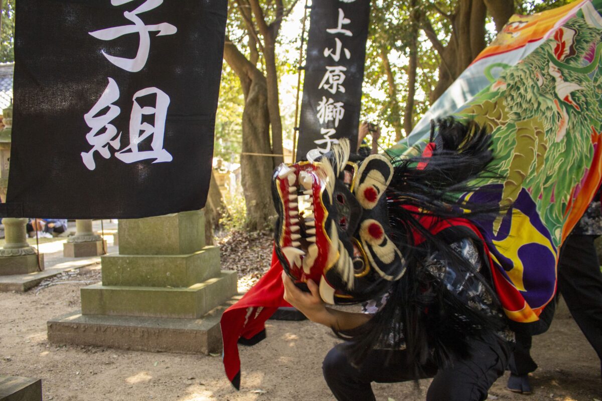 2022年 多度津町山階・春日神社 自主奉納 龍王宮 上小原獅子組