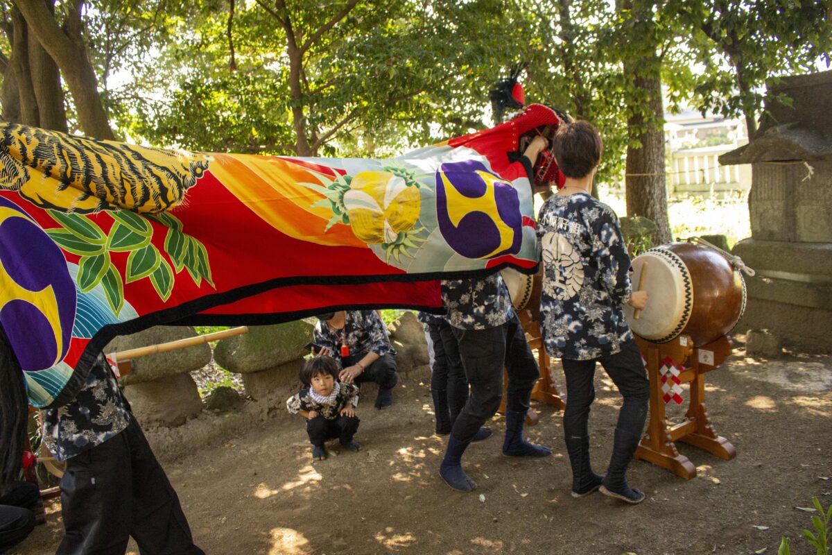 2022年 多度津町山階・春日神社 自主奉納 龍王宮 上小原獅子組