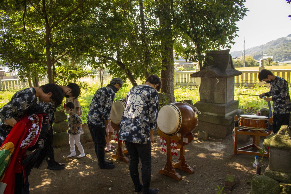 2022年 多度津町山階・春日神社 自主奉納 龍王宮 上小原獅子組
