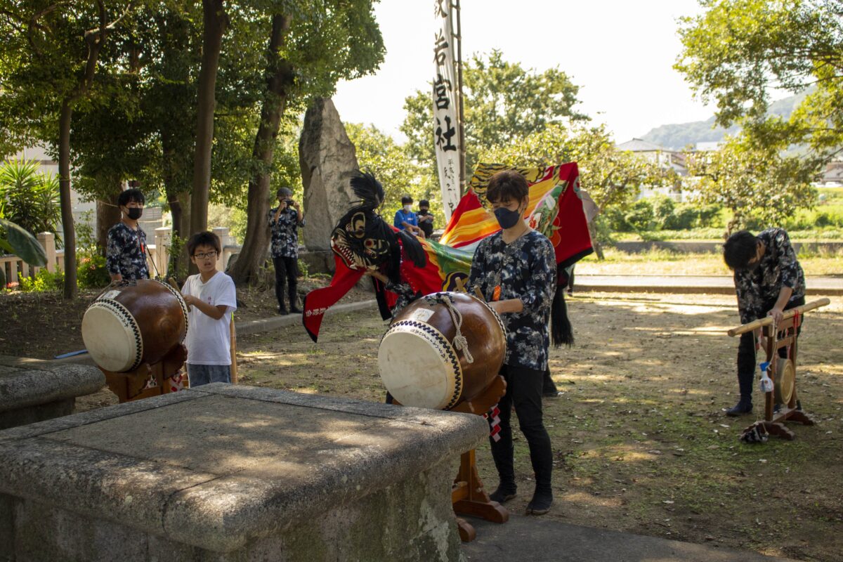 2022年 多度津町山階・春日神社 自主奉納 若宮 上小原獅子組