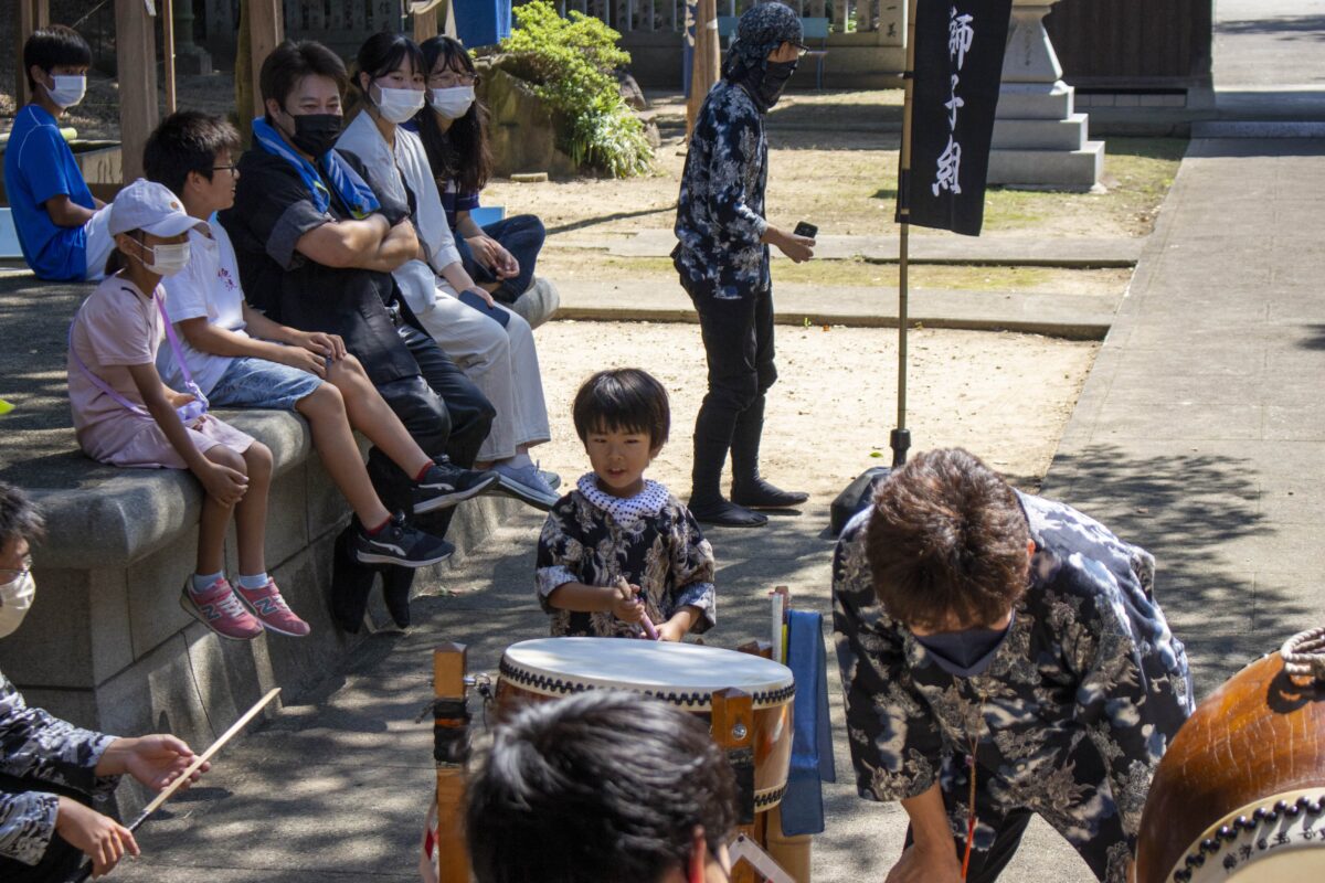 2022年 多度津町山階・春日神社 自主奉納 記念 上小原獅子組