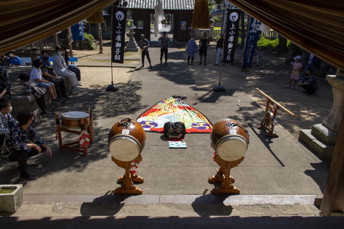 2022年 多度津町山階・春日神社 自主奉納 記念 上小原獅子組
