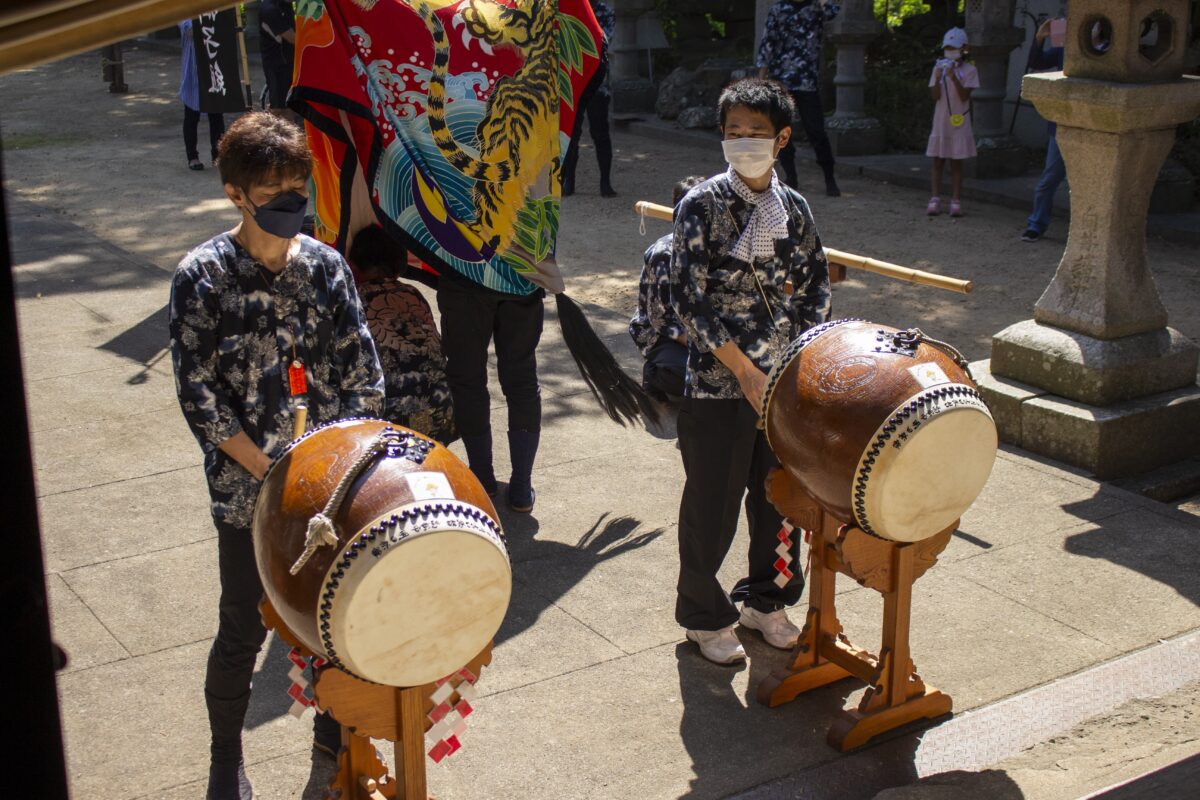 2022年 多度津町山階・春日神社 自主奉納 舞い込み 上小原獅子組