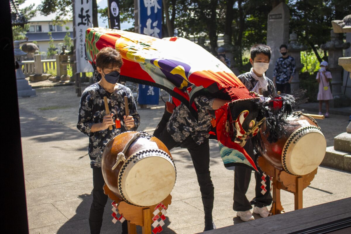 2022年 多度津町山階・春日神社 自主奉納 舞い込み 上小原獅子組
