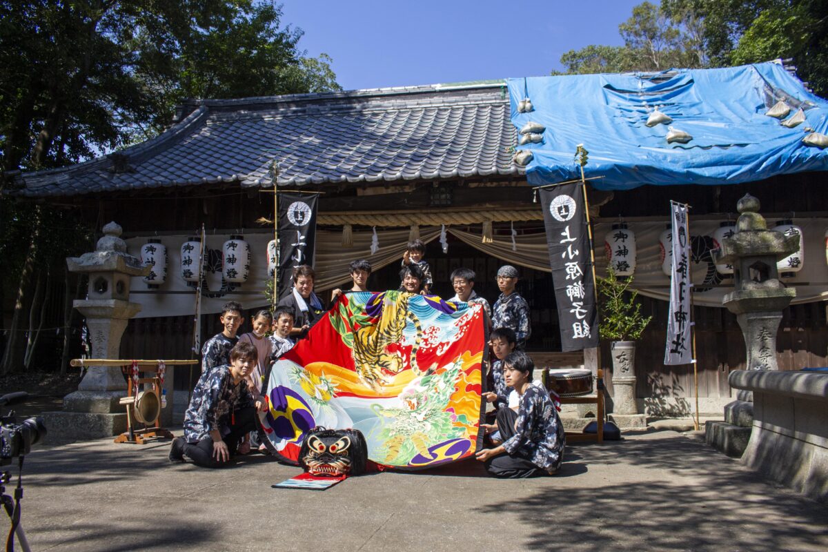 2022年 多度津町山階・春日神社 自主奉納 記念 上小原獅子組