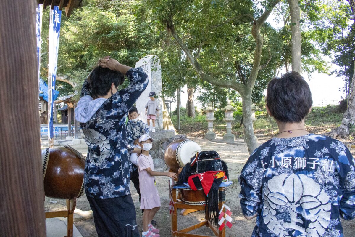 2022年 多度津町山階・春日神社 自主奉納 記念 上小原獅子組