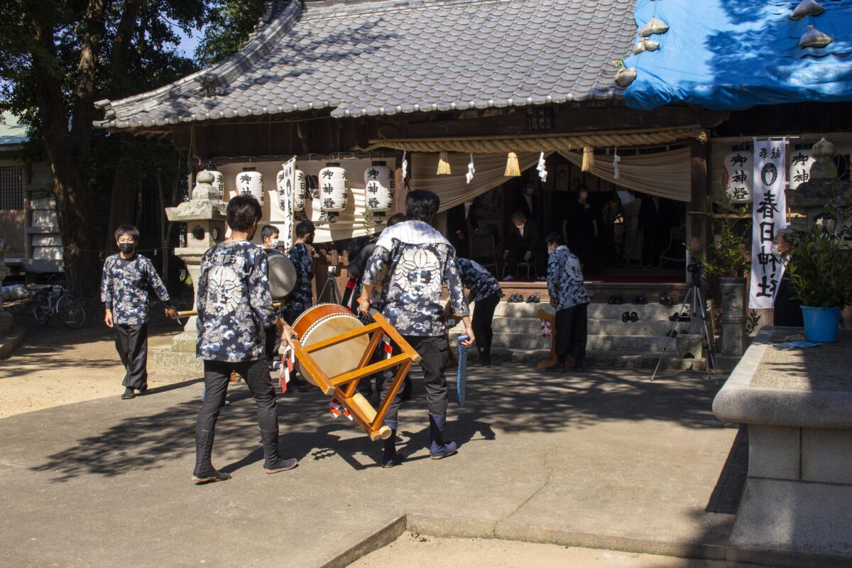 2022年 多度津町山階・春日神社 自主奉納 記念 上小原獅子組