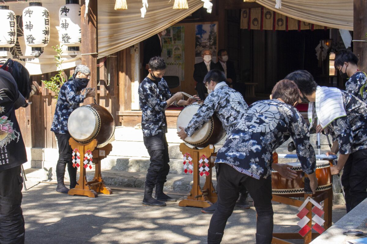 2022年 多度津町山階・春日神社 自主奉納 記念 上小原獅子組