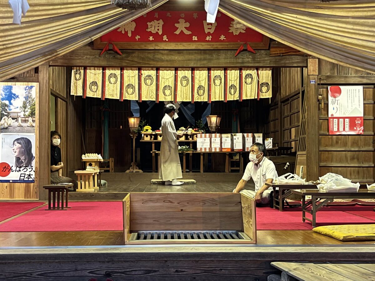 2022年 多度津町山階・春日神社 秋季例大祭 宵祭り 拝殿