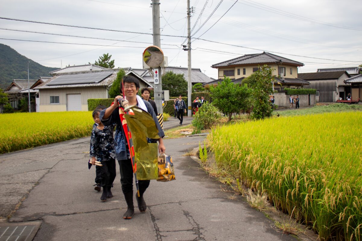2023年 多度津町山階 秋季例大祭 参拝 上小原獅子組