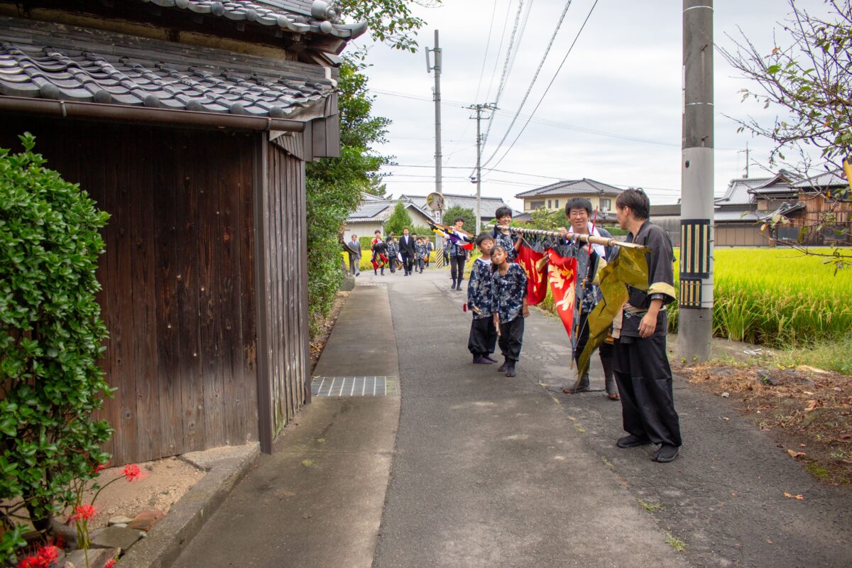 2023年 多度津町山階 秋季例大祭 参拝 上小原獅子組