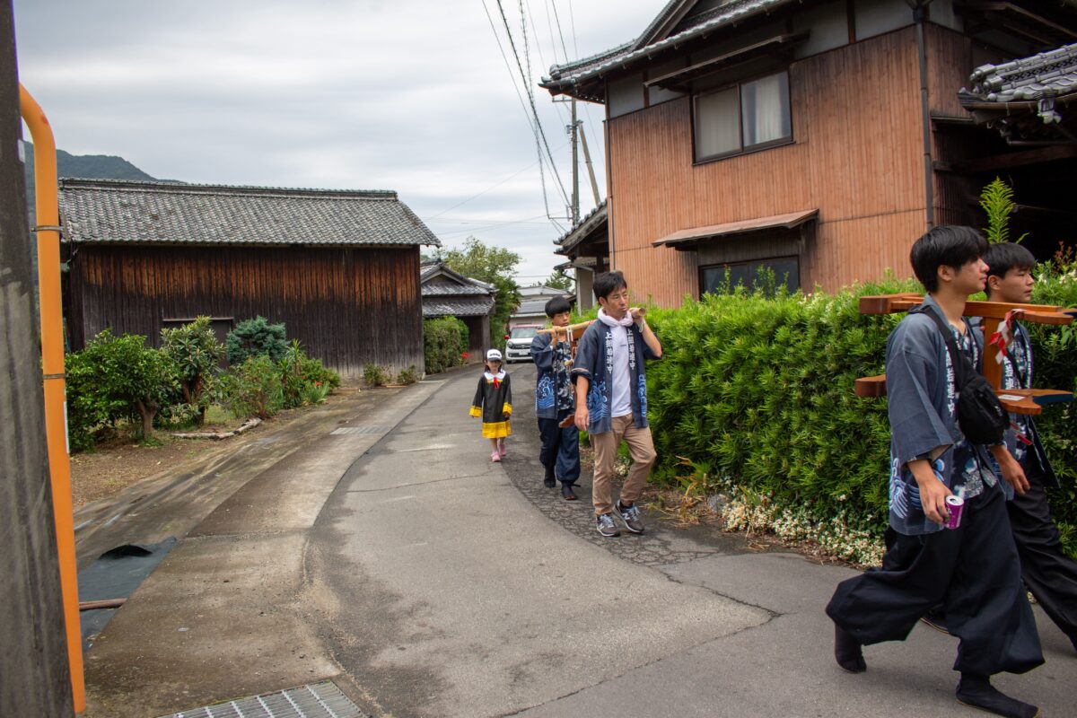 2023年 多度津町山階 秋季例大祭 参拝 上小原獅子組