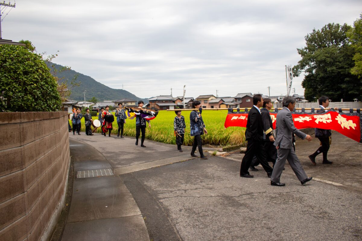 2023年 多度津町山階 秋季例大祭 参拝 上小原獅子組