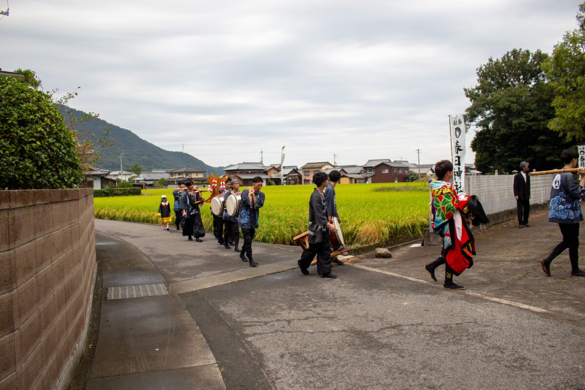 2023年 多度津町山階 秋季例大祭 参拝 上小原獅子組