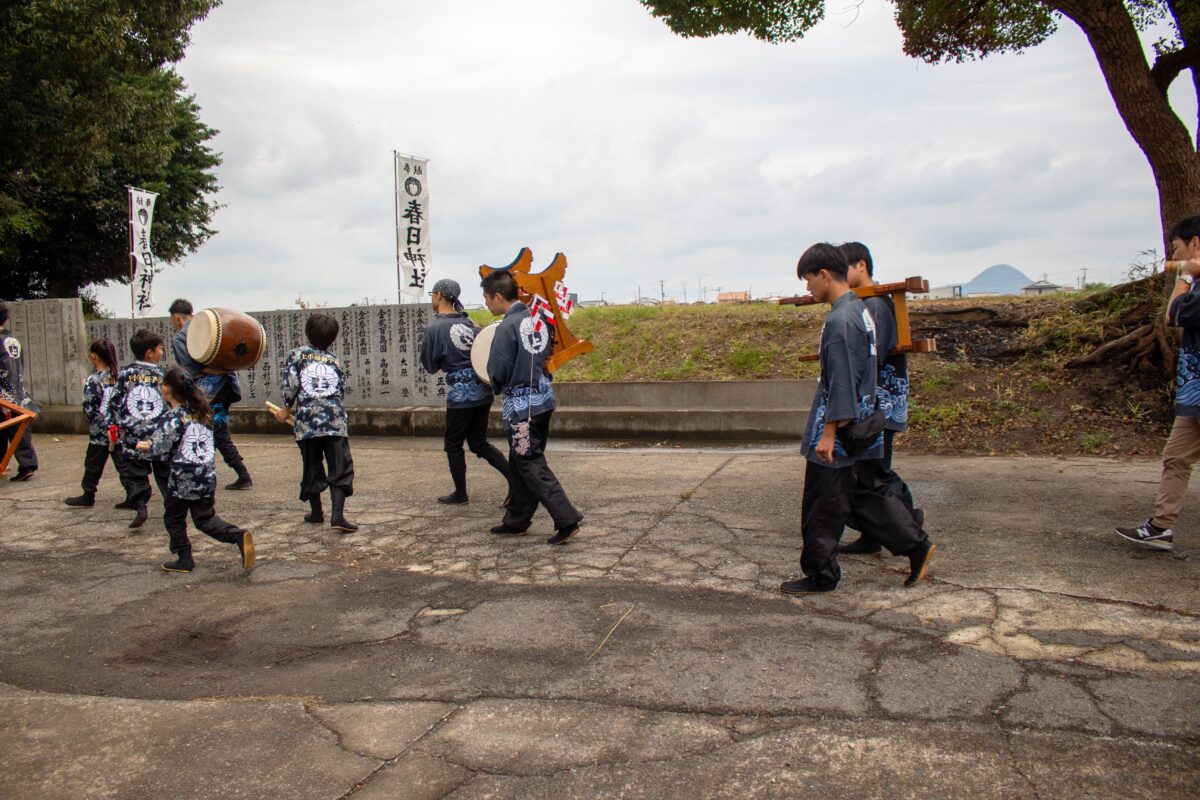2023年 多度津町山階 秋季例大祭 参拝 上小原獅子組
