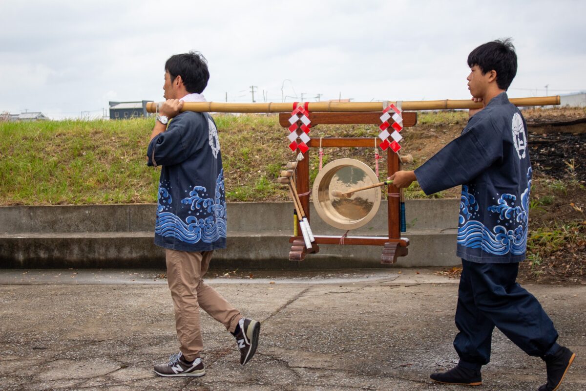 2023年 多度津町山階 秋季例大祭 参拝 上小原獅子組