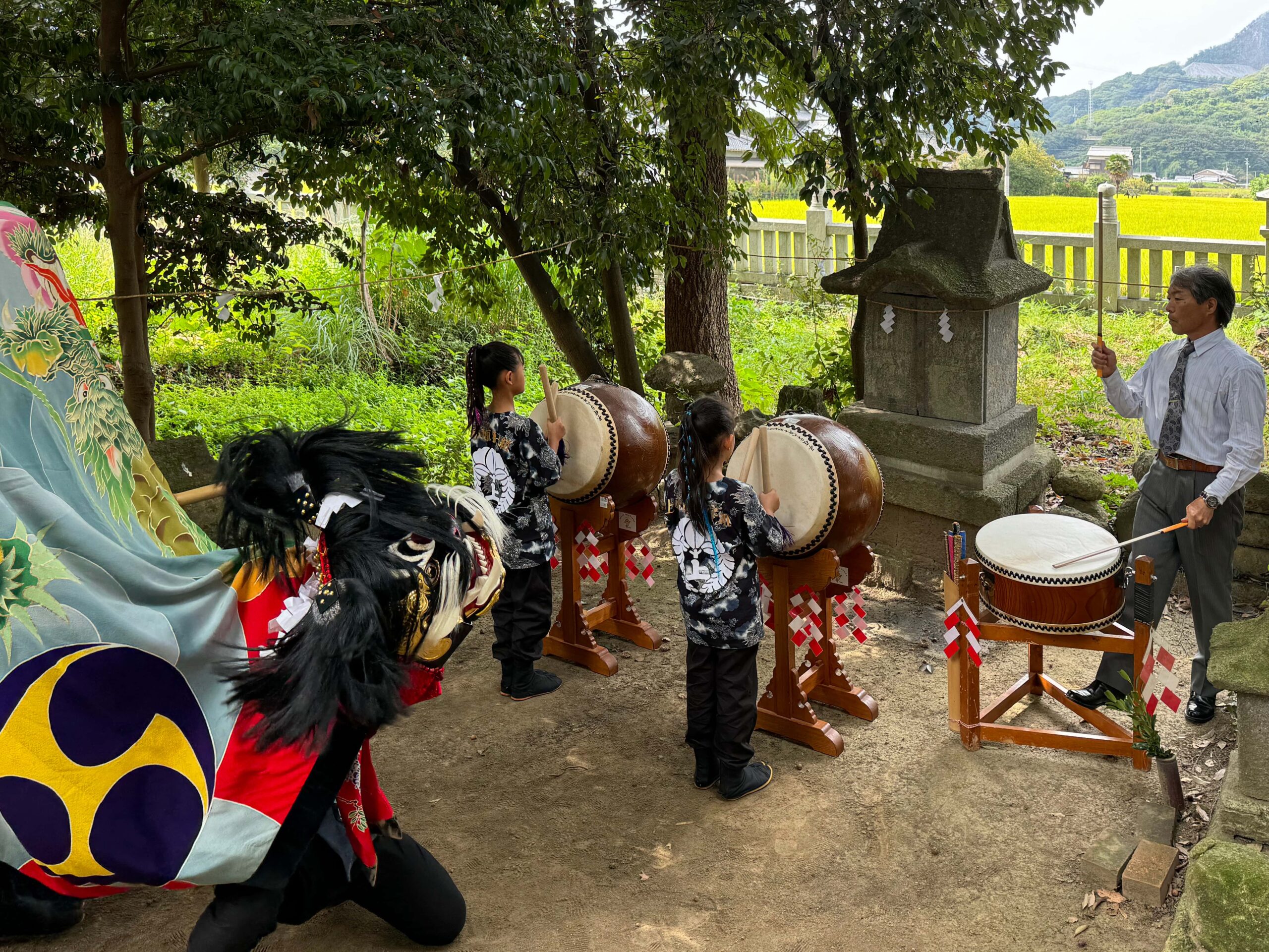 2023年 多度津町山階・春日神社 秋季例大祭 龍王宮 上小原獅子組