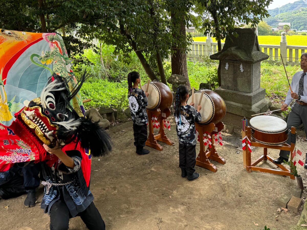2023年 多度津町山階・春日神社 秋季例大祭 龍王宮 上小原獅子組