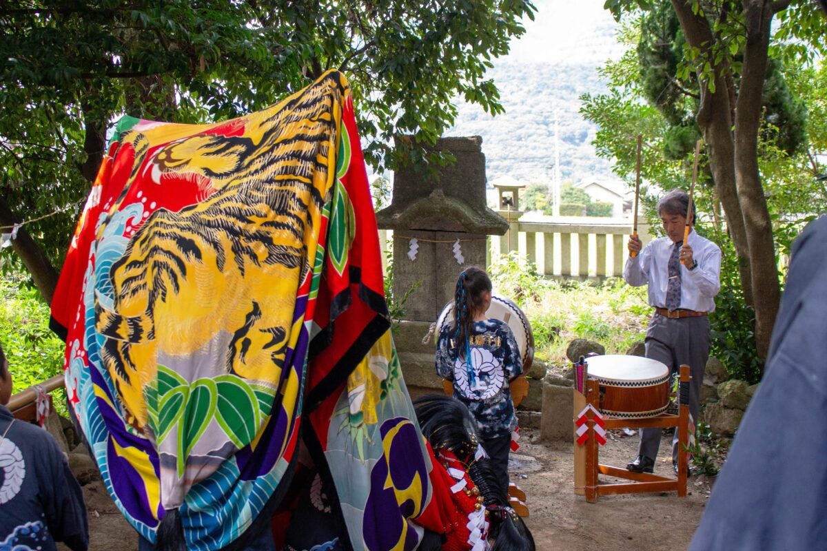 2023年 多度津町山階・春日神社 秋季例大祭 龍王宮 上小原獅子組