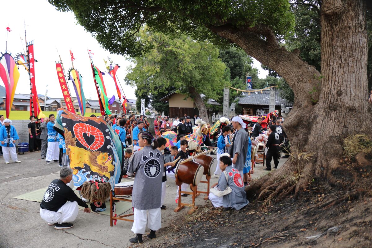 2023年 多度津町山階・春日神社 秋季例大祭 傘揃え 舞くらべ