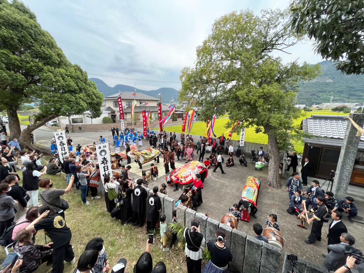 2023年 多度津町山階・春日神社 秋季例大祭 傘揃え 舞くらべ