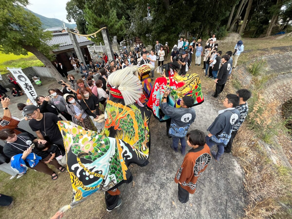 2023年 多度津町山階・春日神社 秋季例大祭 傘揃え 舞くらべ