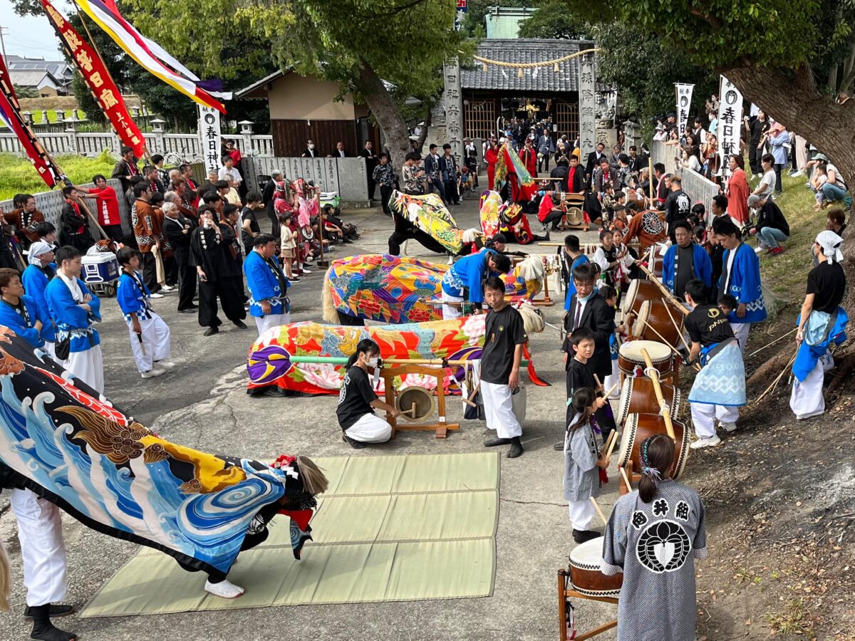 2023年 多度津町山階・春日神社 秋季例大祭 傘揃え 舞くらべ