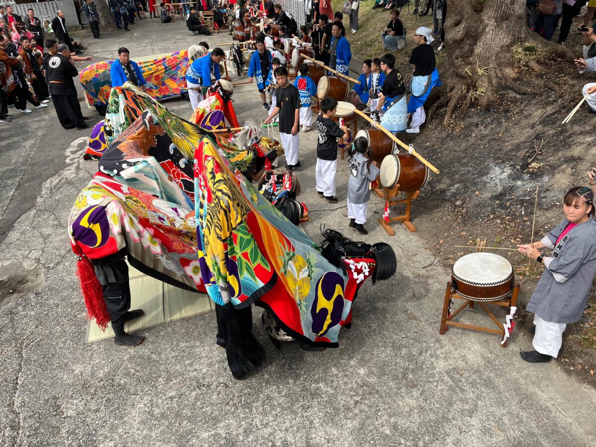 2023年 多度津町山階・春日神社 秋季例大祭 傘揃え 舞くらべ