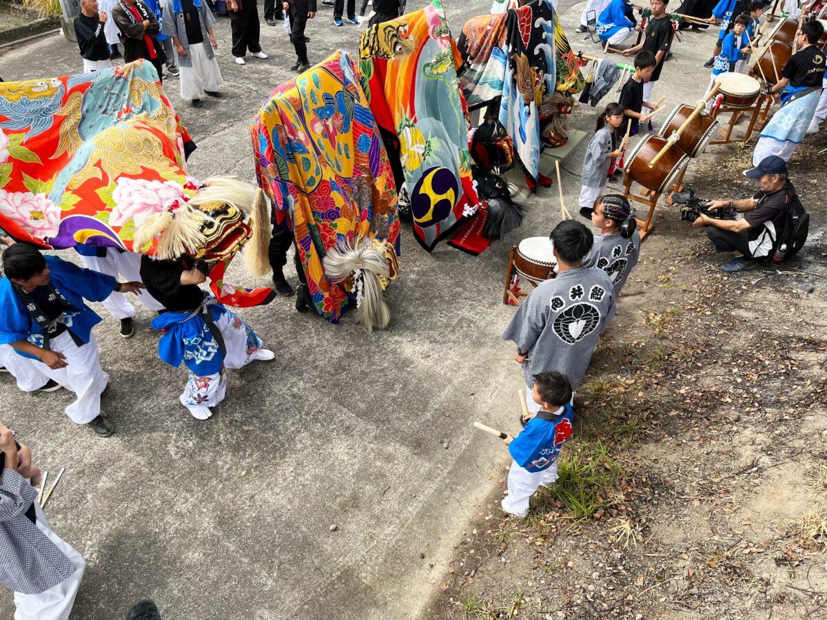 2023年 多度津町山階・春日神社 秋季例大祭 傘揃え 舞くらべ
