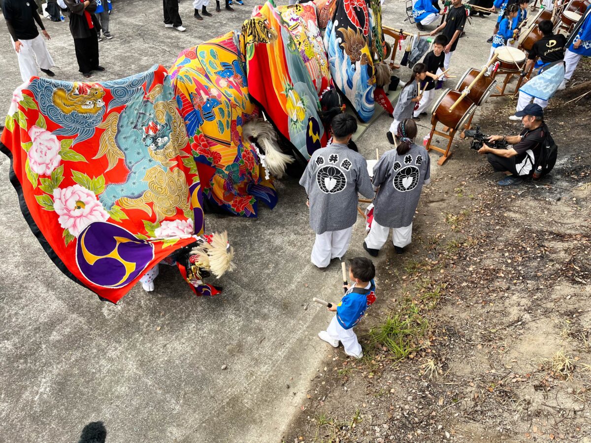 2023年 多度津町山階・春日神社 秋季例大祭 傘揃え 舞くらべ