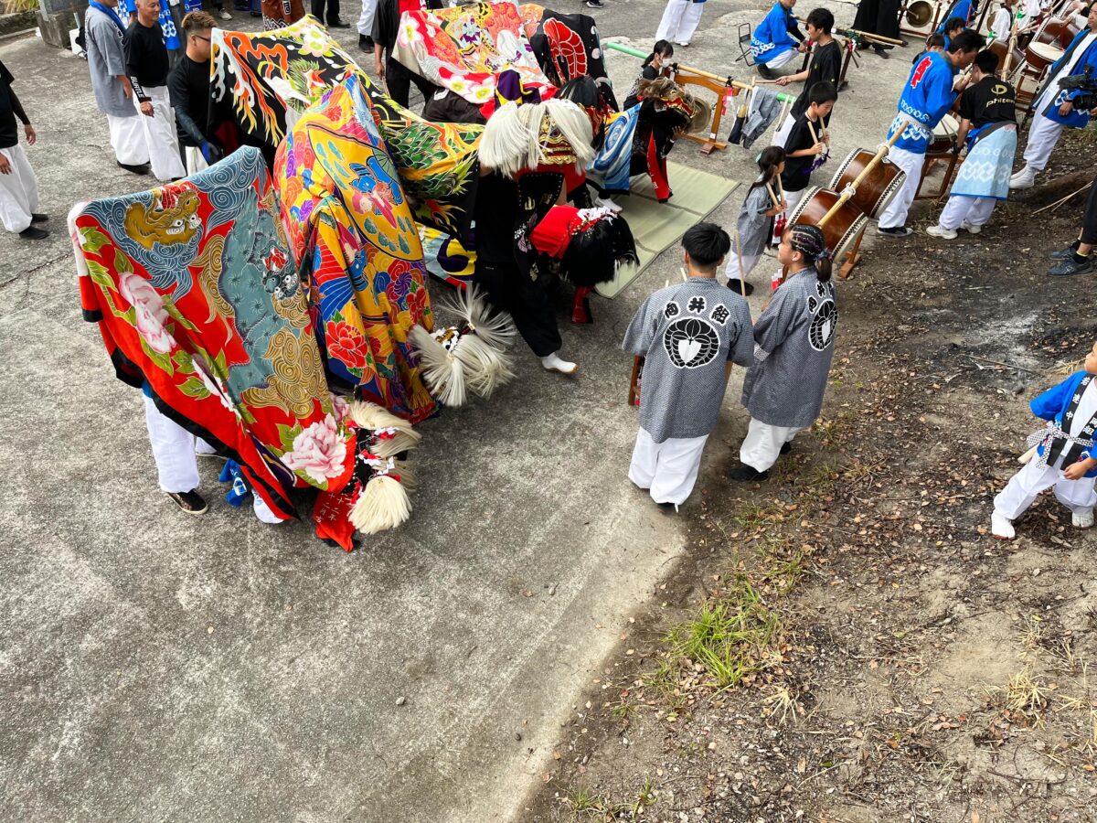 2023年 多度津町山階・春日神社 秋季例大祭 傘揃え 舞くらべ