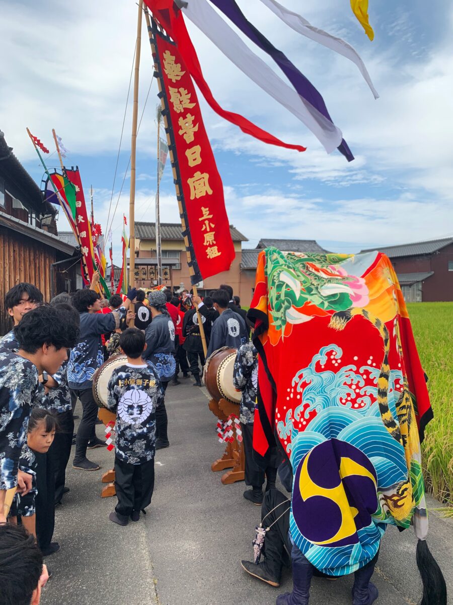 2023年 多度津町山階・春日神社 秋季例大祭 神輿休 上小原獅子組