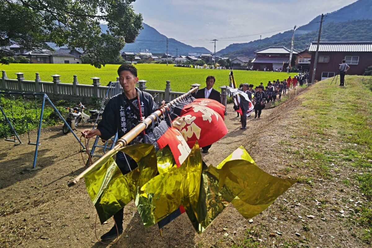 2023年 多度津町山階・藤波池 秋季例大祭 池まわり 上小原獅子組