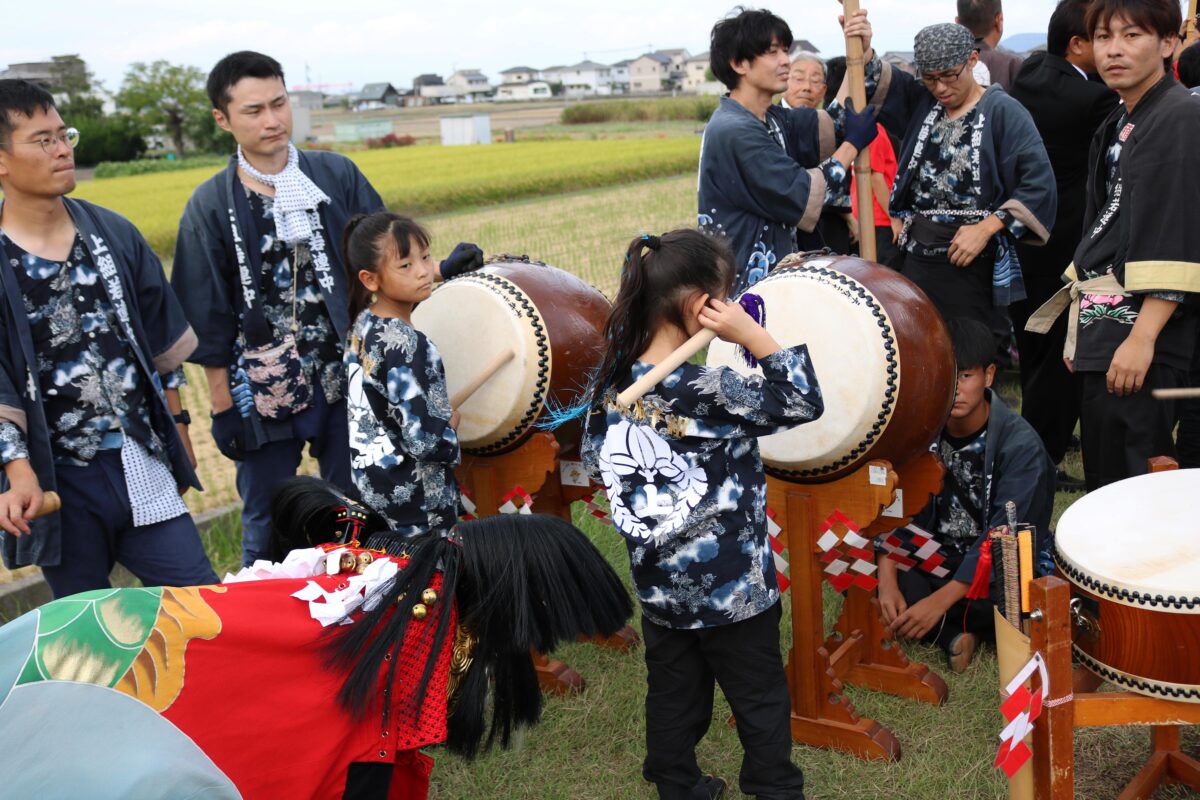 2023年 多度津町山階・藤波池 秋季例大祭 池まわり 上小原獅子組