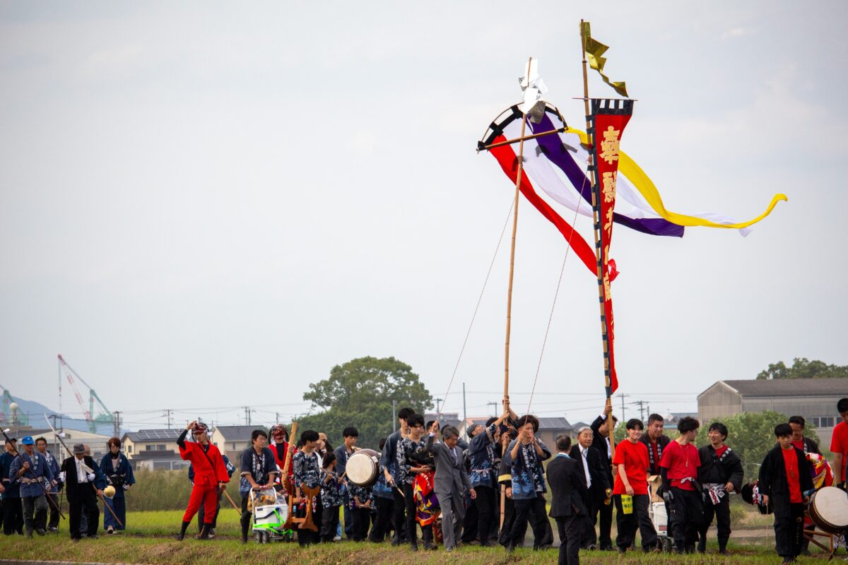 2023年 多度津町山階・藤波池 秋季例大祭 池まわり 上小原獅子組